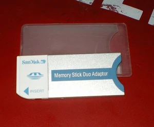 San Disk Memory Stick To Sony Memory Stick Pro Duo Card Adapter MSAC-M2 adaptor - Picture 1 of 3