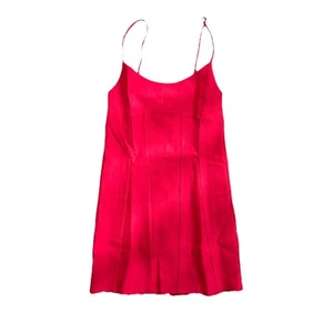 Silence + Noise Red Mini Dress Zip Back Spaghetti Straps Size XXS - Picture 1 of 11