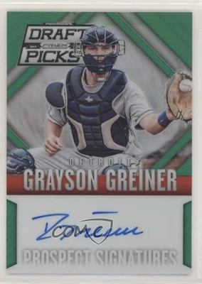 2014 Panini Prizm Perennial Draft Picks Green /35 Grayson Greiner #16 Auto - Image 1 of 2