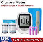 Blood Glucose Sugar Monitor Diabetes Testing Kit +50 Test Strips +50 Lancets