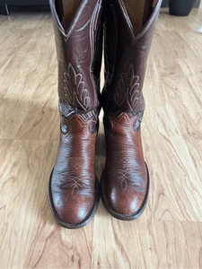Tony Lama Botas de Vaquero del Oeste Punta Punta Talla 5.5 Cuero Marrón Rodeo - Imagen 1 de 6