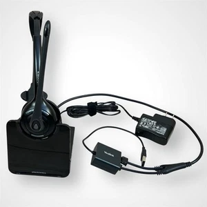 Plantronics CS510 Wireless Headset Boom Microphone Charging Base + Yealink EHS40 - Zdjęcie 1 z 12