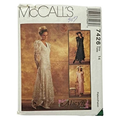 Alicyn Exclusives Wedding Dress Pattern Size 14 McCall's 7426 Out of Print 1994 - Image 1 of 4