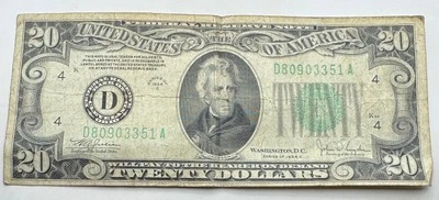1934 C Vintage $20 Federal Reserve Note - Cleveland - D - Twenty Dollar Bill - Image 1 of 2