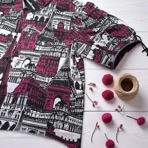 Karl Lagerfeld PARIS NEW Bungee Sleeve Top Blouse Womens XL Black/White/Pink - Picture 1 of 5