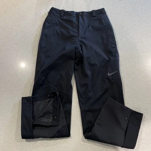 Nike Golf Storm-FIT Pants Mens Small Black Waterproof Zip Leg Adjustable Cuffs - Picture 1 of 8