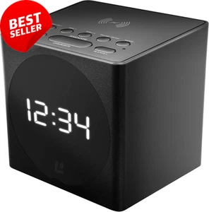 Wireless Phone Charger Clock Bluetooth Speaker Alarm USB Port Display - Picture 1 of 12