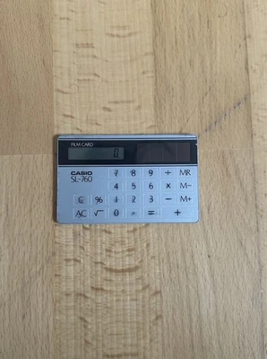 Vintage CASIO FILM CARD SL-760SR * Solar Taschenrechner * 50 Lux * Scheckkarte - Bild 1 von 3