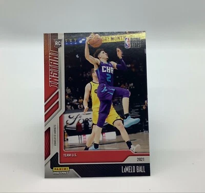 LAMELO BALL RC - 2021 PANINI INSTANT NBA RISING STARS - TEAM USA  - #1 of 1927 - Image 1 of 4