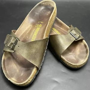 Birkenstock Madrid Bronze Glitter Brown Sandals Slides Size 42 US 11 Germany - Picture 1 of 13