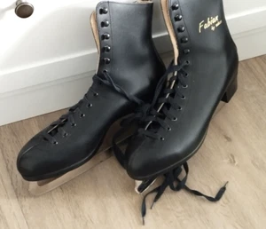 Herren Eiskunstlauf Schlittschuhe Gr. 45 schwarz Leder Fabian sico - Bild 1 von 7
