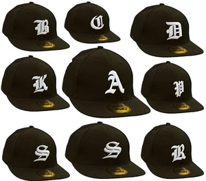Kids Boy Girl Baseball Hat American Twill Cap Flat Peak Gothic 3D Letter LA  - Picture 1 of 29
