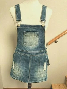 CASI FAMOSO-DESGASTADO-MONO MINI-1 PC-MD.WASH DENIM CON DESVANECIMIENTO-ELÁSTICO-9-NUEVO CON ETIQUETAS - Imagen 1 de 6