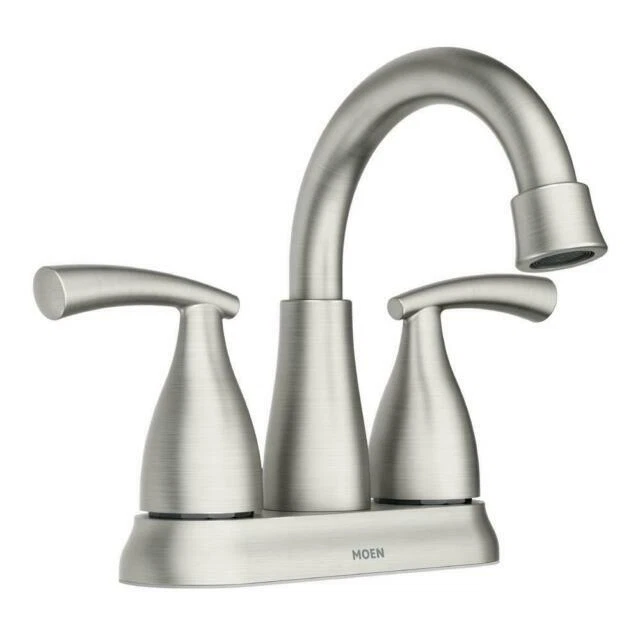 Moen Essie 84128SRN Two-Handle Centerset Faucet - Brushed Nickel