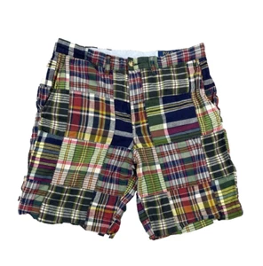 Polo Ralph Lauren Shorts Mens 29 India Madras Plaid Patchwork - Picture 1 of 6