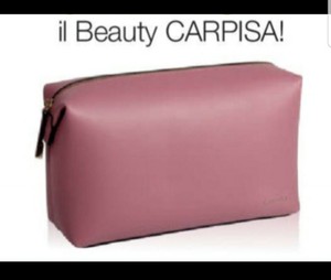Carpisa set 2 beauty case effetto glitter nero e rosa cipria - Stileo.it