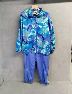 Traje de chándal vintage Lavon chaqueta cortavientos conjunto a juego pantalones cremallera completa talla mediana Foto 1 de 4