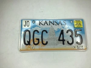 2013 Kansas Truck license Plate RN QGC435 12 M Regular Johnson County - Picture 1 of 2