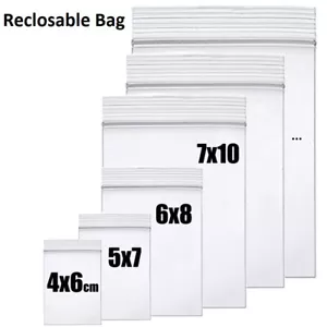 Bolsas de sellado transparente de 4 mil de alta resistencia con cremallera superior para joyería de plástico de 4 mil - Imagen 1 de 11