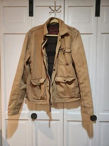 VTG Abercrombie & Fitch Wool Lined Canvas Last Of Us Cargo Coat Jacket - Picture 1 of 4