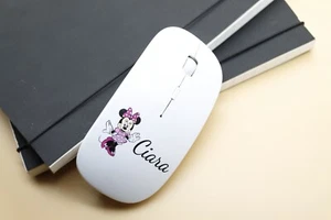 Personalised Wireless mouse 2.4 Ghz with any name photo logo text - Picture 1 of 23
