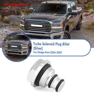 Car Turbo Solenoid Plug Billet Parts For Dodge Ram 2004-2008 Silver Aluminum New - Picture 1 of 14