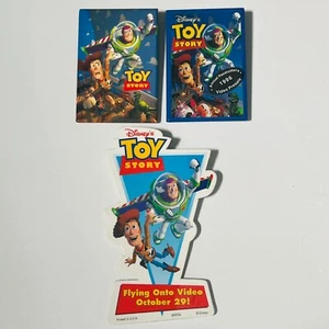 Toy Story - Botones Pin Back - Disney - Juego de 3 Lote De Colección 1996 Video Preventa - Imagen 1 de 5
