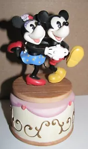 Caja de música vintage de Disney bailarín Enesco 1972 Mickey & Minnie Mouse - Imagen 1 de 7