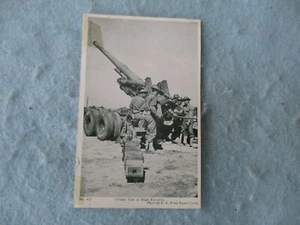 WWII US Army Photo Post Card Artillerymen Training on 155mm Gun War Bond Stamp - Picture 1 of 5