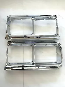 TOYOTA Land Cruiser 80 Series Square LH RH Set Bezel Rim Headlight Lamp #2 - Picture 1 of 14