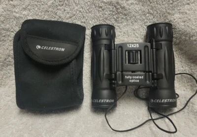 Celestron Focusview 12x25 Binoculars Multi Purpose 12x - With Bag - Image 1 of 4