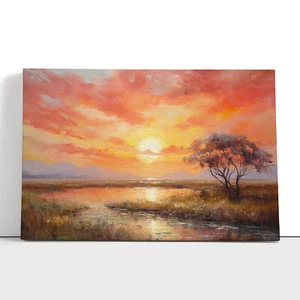 Sunrise Impressionism Canvas Print Wall Art Framed Poster Picture Home Decor - Picture 1 of 4