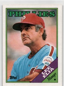 1988 Topps #254  Lee Elia    Philadelphia Phillies MLB Baseball Card