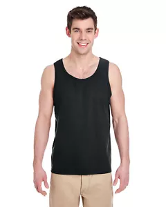 10 Pack Of Gildan G520 Adult USA Heavy Cotton Banded Neck And Armholes Tank Top - Picture 1 of 14