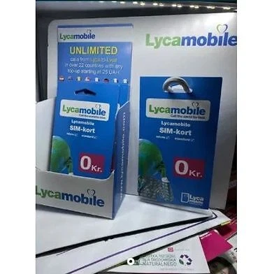 LycaMobile DK +45 Dania Aktywna Starter SIM Card Denmark Prepaid Active - Image 1 of 4