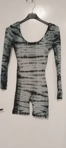 Worn Twice Black Grey Tie Dye Unitary One Piece Size 6 - Picture 1 of 2