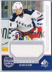 2014-15 SP GAME USED STADIUM SERIES MATERIALS JERSEY KEVIN KLEIN NEW YORK