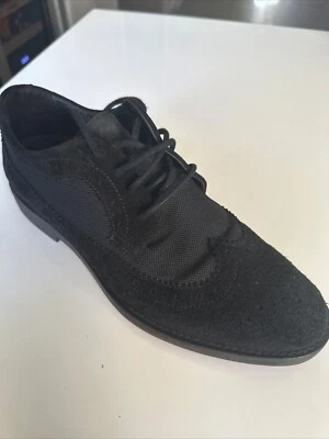 Derby de gamuza y nailon A. Testoni Made in Italy difusión becerro talla 9 Foto 1 de 4