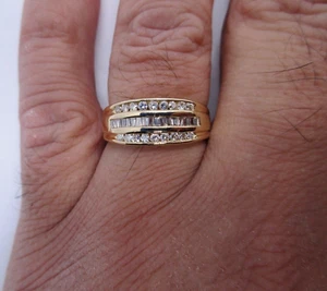 14K Gold Diamond Wedding Band Dia=3/4 Carat F-SI2/VS2 4.60 Grams Value=$4,950 - Picture 1 of 11