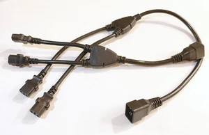 C20 Male to 2X C13 Female Y Splitter Cable Power Mining 14AWG 16A for S19 ASIC - Picture 1 of 16