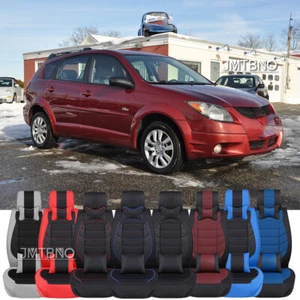 Funda de asiento de coche 2/5 asientos cuero PU cojín trasero delantero para Pontiac Vibe 2003-2010 - Imagen 1 de 22