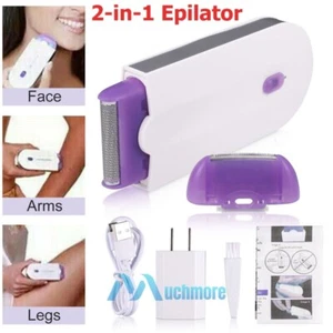 Women Rechargeable Epilator Painless Touch Hair Remover Silky Smooth Hair Eraser - Picture 1 of 14