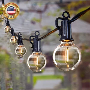 Outdoor String Lights 60 Feet G40 Globe Patio Lights with 32 Edison Shatterproof - Picture 1 of 9