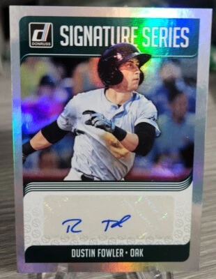 Dustin Fowler 2018 Panini Donruss Signature Series Autograph Athletics - Image 1 of 2