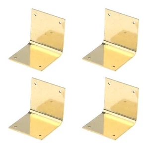4 Pcs Pure Brass 90 Degree Right Angle Corner Protector Corner Braces - Picture 1 of 5