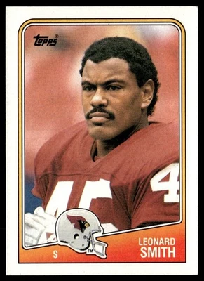 1988 Topps Leonard Smith Rookie Phoenix Cardinals #257 - Image 1 of 2