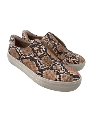 Zapatilla deportiva J/Slides Heidi piel de serpiente sin cordones talla 7,5 punta redonda beige negro animal Foto 1 de 4