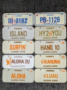 HAWAII mini cereal license plate lot of 10 all different - Picture 1 of 1