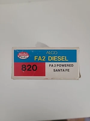 MODEL POWER HO-SCALE ALCO #820 FA2 DIESEL SANTA FE POWERED LOCOMOTIVE - Image 1 of 4
