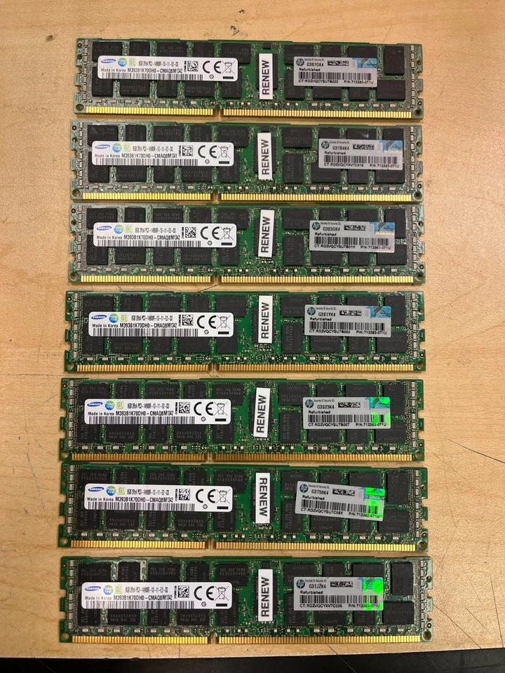 Samsung 8GB 2RX4 PC3-14900R DDR3 RAM MEMORY MODULE 393B1K70DH0-CMA - Image 1 of 1